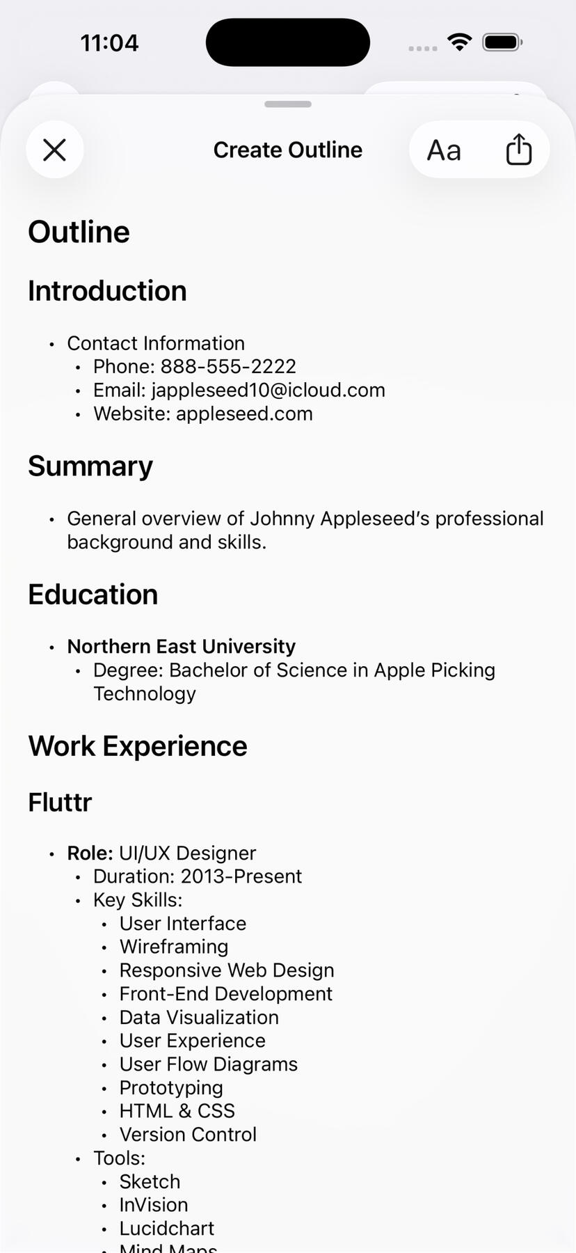 Outline Results Outline Results